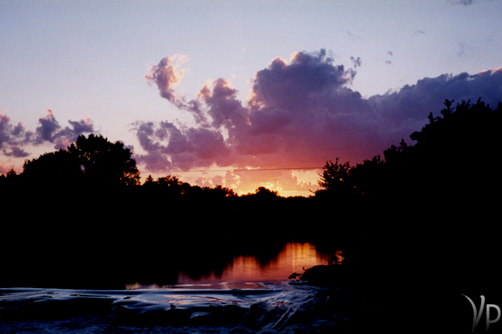 Sunset Over Shell Rock River